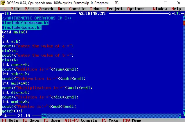 Arithmetic operator simple