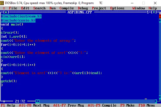 Single dimensional array