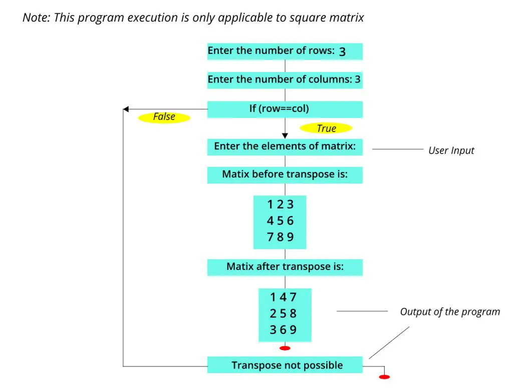 Transpose of matrix working