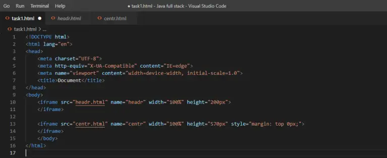 iframe with html code