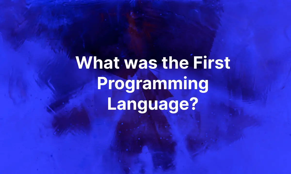 What was the First Programming Language?