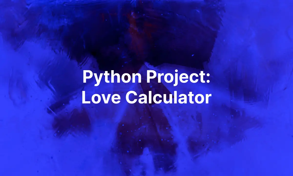 Small Project on Python (Conditional Statements)